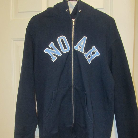 Noah NYC Navy Logo Zip Hoodie Men's L - Picture 2 of 7